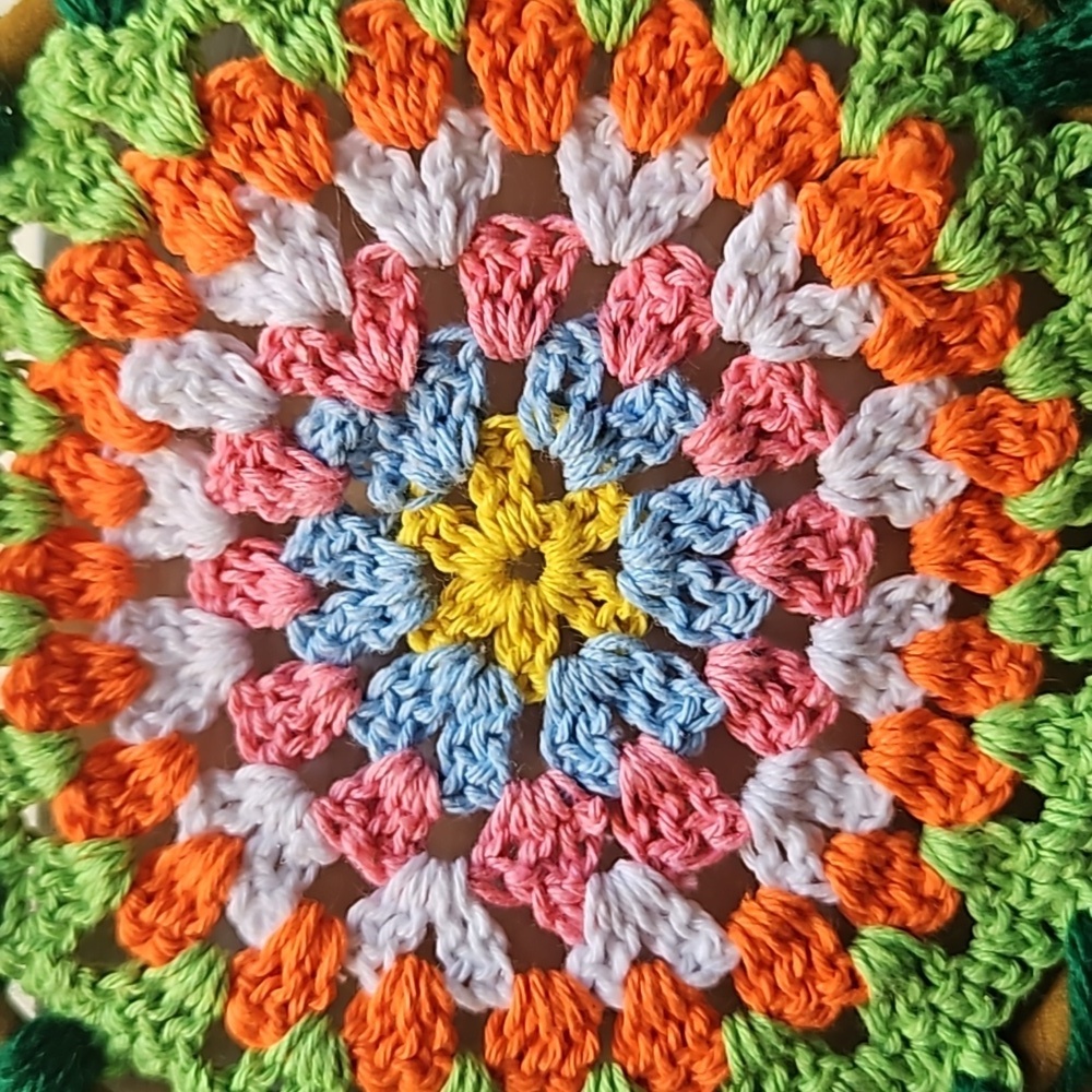 Multicolored Crochet Boho Dreamcatcher Handmade Wall Decor Cottagecore Style - Picture 7 of 17